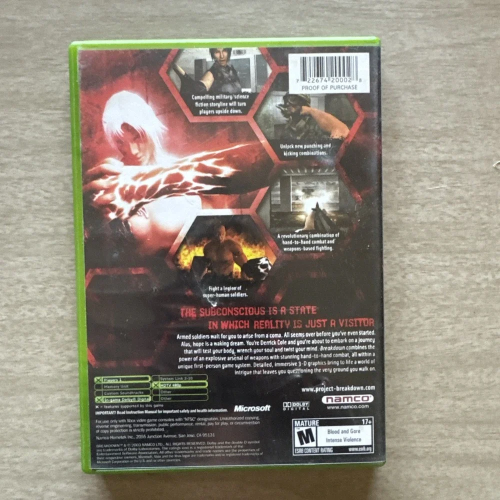 Breakdown Microsoft Xbox 2004 CIB Namco